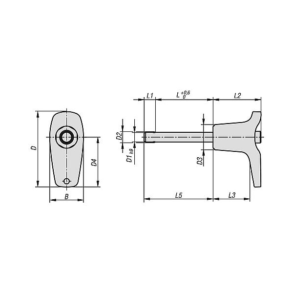 Ball Lock Pins With L-grip, Self-locking